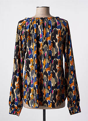 Blouse tissage popeline manches longues noir LOLA ESPELETA femme