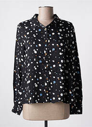 Chemisier coupe droite manches longues noir LOLA ESPELETA femme