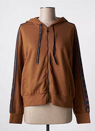 Veste casual col rond marron MALOKA femme