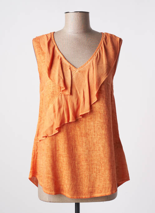 Top orange MALOKA pour femme