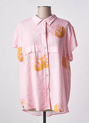 Chemisier manches courtes manches courtes rose ANNAHPA femme