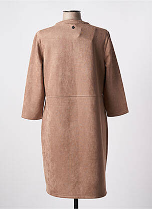 Robe mi-longue manches 3/4 manches 3/4 marron STREET ONE femme