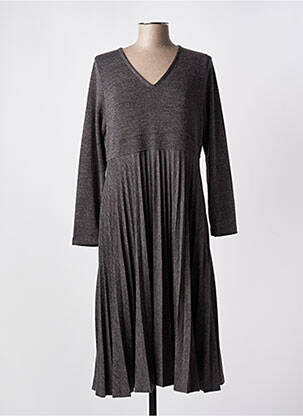 Robe mi-longue gris MALOKA pour femme