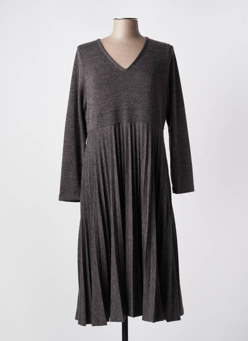 Robe mi-longue gris MALOKA pour femme