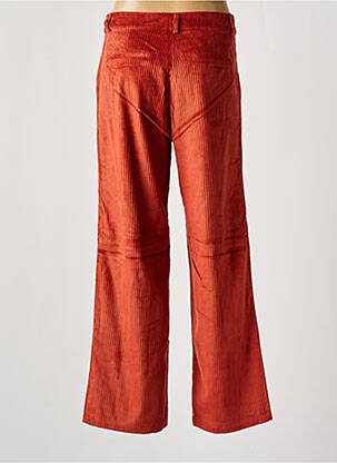 Pantalon flare fermeture zippée sous rabat boutonné orange LE PETIT BAIGNEUR femme