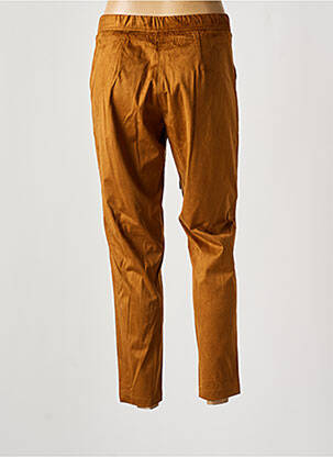 Pantalon slim taille élastique marron LE PETIT BAIGNEUR femme