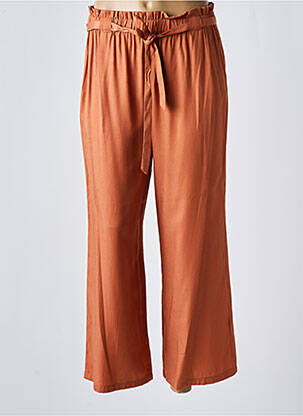 Pantalon 7/8 taille élastique taille normale marron C'EST BEAU LA VIE femme