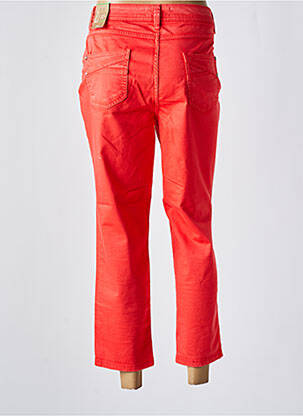 Pantalon 7/8 fermeture zippée sous rabat boutonné orange CECIL femme