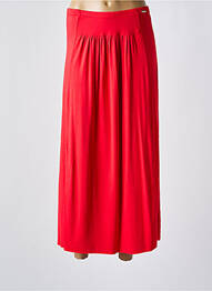 Jupe longue coupe fluide rouge MALOKA femme
