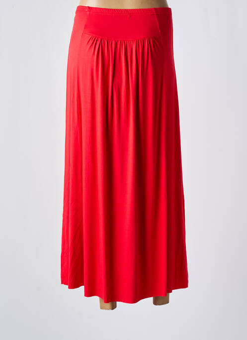 Jupe longue coupe fluide rouge MALOKA femme