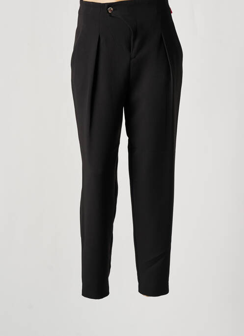 Pantalon droit noir TEMPERATURA pour femme