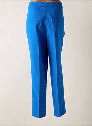 Pantalon chino fermeture zippée sous rabat boutonné taille haute bleu STREET ONE femme