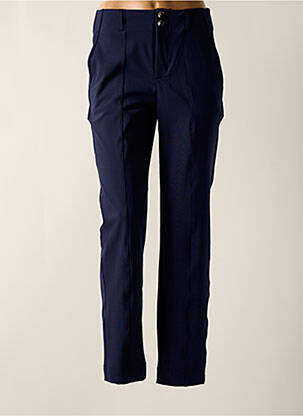 Pantalon chino fermeture zippée sous rabat boutonné taille normale bleu STREET ONE femme