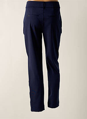 Pantalon chino fermeture zippée sous rabat boutonné taille normale bleu STREET ONE femme