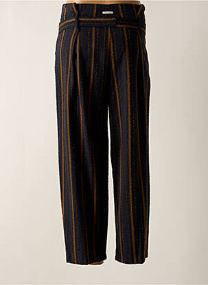Pantalon droit tissage popeline taille normale bleu HUMILITY femme