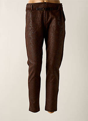 Pantalon slim marron LO! LES FILLES pour femme