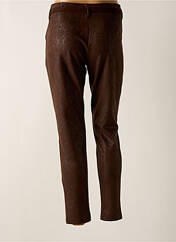 Pantalon slim marron LO! LES FILLES pour femme seconde vue