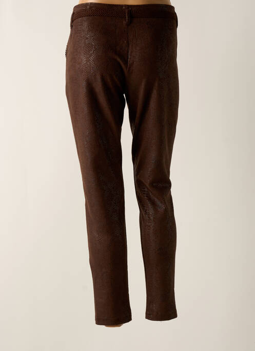 Pantalon slim marron LO! LES FILLES pour femme