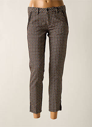 Pantalon 7/8 stretch taille normale marron FREEMAN T.PORTER femme