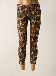 Pantalon 7/8 stretch taille basse vert FREEMAN T.PORTER femme