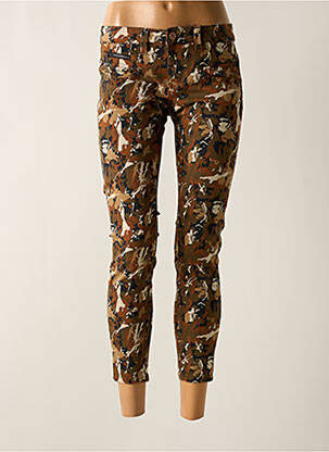 Pantalon 7/8 stretch taille basse vert FREEMAN T.PORTER femme