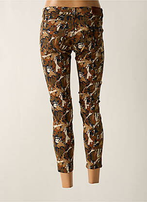 Pantalon 7/8 stretch taille basse vert FREEMAN T.PORTER femme