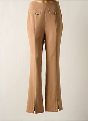 Pantalon droit beige IRIS MITTENAERE FOR MORGAN pour femme