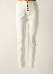 Pantalon slim blanc MORGAN pour femme seconde vue