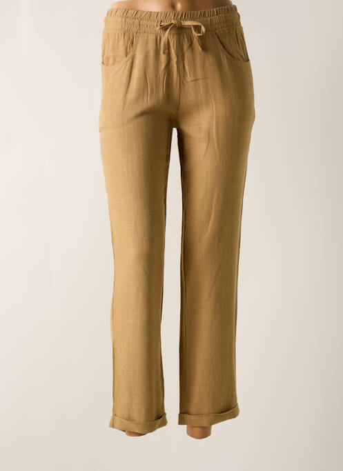 Pantalon 7/8 beige GEISHA pour femme