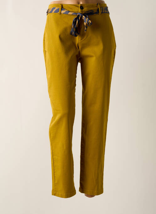 Pantalon 7/8 jaune FREEMAN T.PORTER pour femme