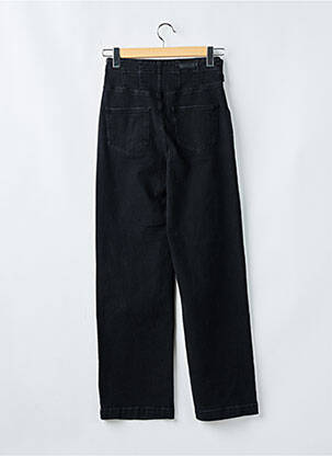 Pantalon droit fermeture zippée sous rabat avec crochet noir GEISHA femme