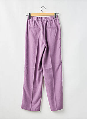Pantalon droit fermeture zippée sous rabat boutonné violet STREET ONE femme