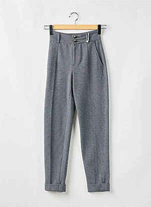 Pantalon droit fermeture zippée sous rabat boutonné bleu STREET ONE femme