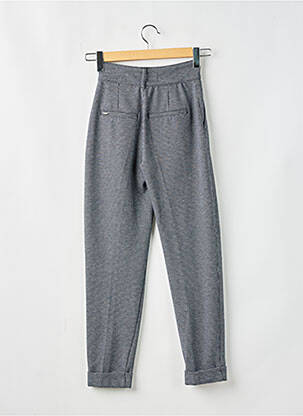 Pantalon droit fermeture zippée sous rabat boutonné bleu STREET ONE femme