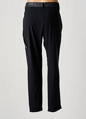 Pantalon droit fermeture zippée sous rabat boutonné noir EVA KAYAN femme