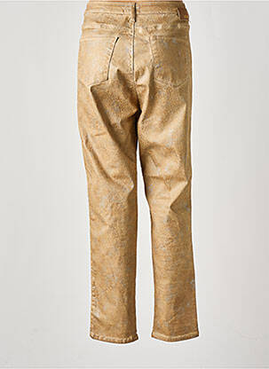 Pantalon droit fermeture zippée sous rabat boutonné beige EVA KAYAN femme