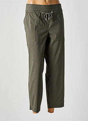 Pantacourt coupe droite vert CECIL femme