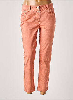 Pantalon 7/8 fermeture zippée sous rabat boutonné orange CECIL femme