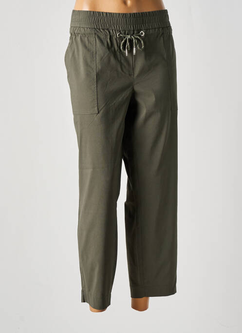 Pantacourt coupe droite vert CECIL femme