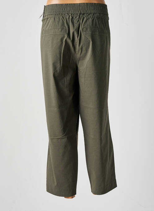 Pantacourt coupe droite vert CECIL femme