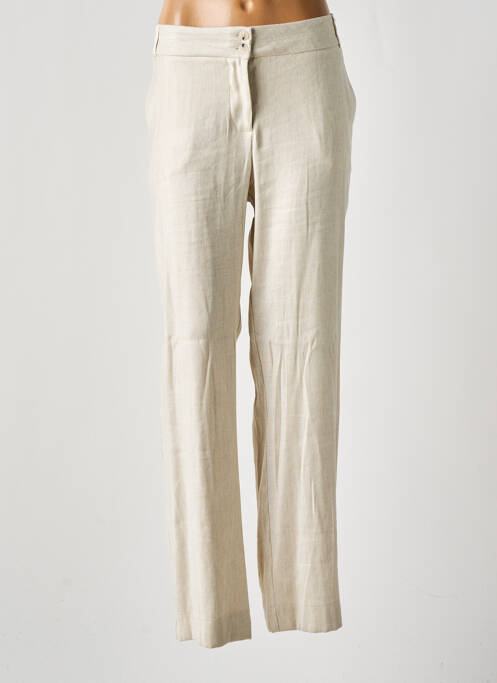 Pantalon droit beige EVA KAYAN pour femme