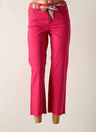 Pantalon 7/8 taille haute taille haute rose GEISHA femme