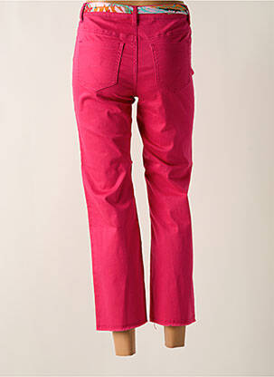 Pantalon 7/8 taille haute taille haute rose GEISHA femme