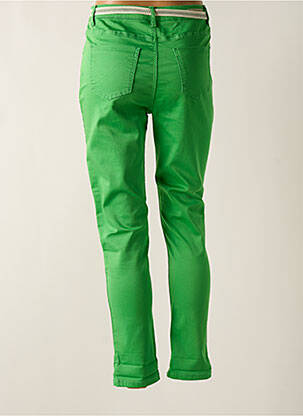 Pantalon slim taille haute taille haute vert GEISHA femme
