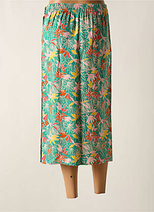 Jupe mi-longue taille haute vert DES PETITS HAUTS femme