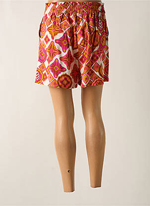 Short taille élastique taille haute orange GEISHA femme