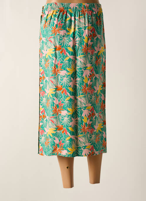 Jupe mi-longue taille haute vert DES PETITS HAUTS femme
