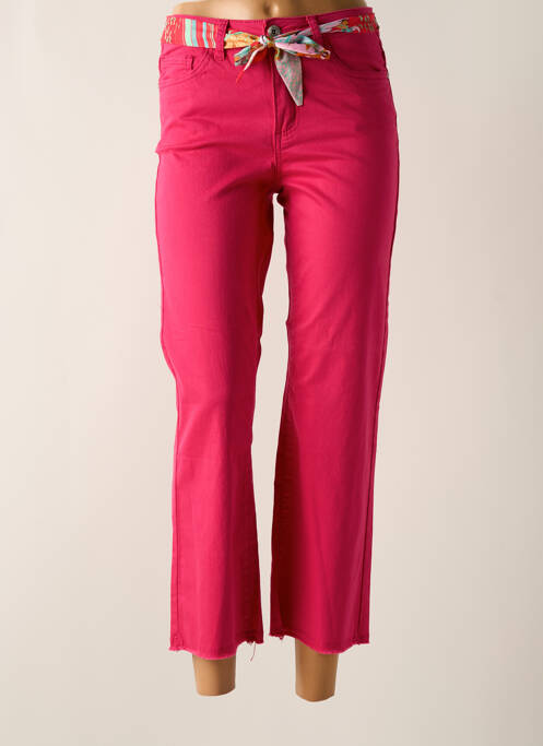 Pantalon 7/8 rose GEISHA pour femme