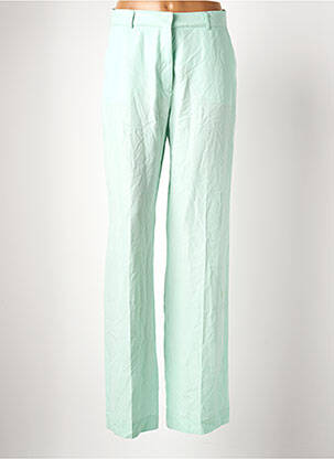 Pantalon large taille à pinces taille haute vert OLGA LEYERS femme