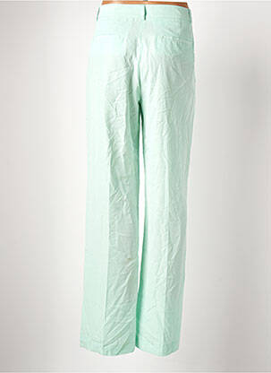Pantalon large taille à pinces taille haute vert OLGA LEYERS femme
